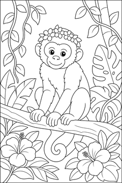 Capuchin - Crown line art