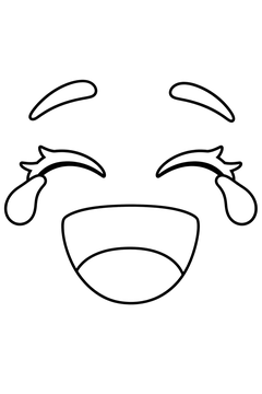 Laughing Tears line art