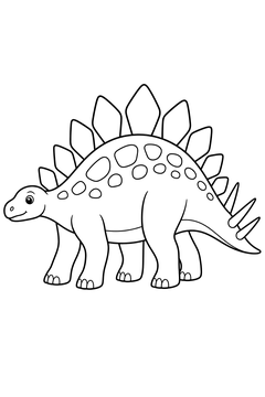 Kentrosaurus Standing line art