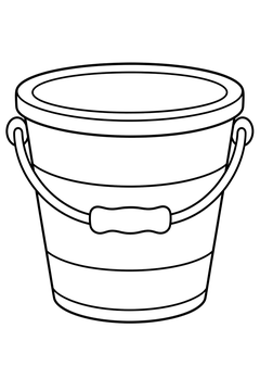 Bucket line art