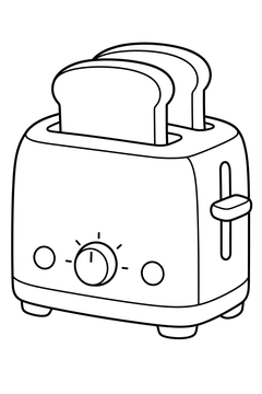 Toaster line art