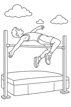 High Jump line art