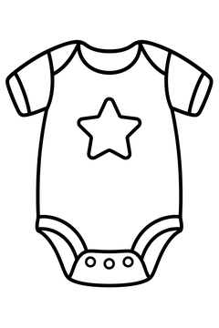 Simple Onesie line art