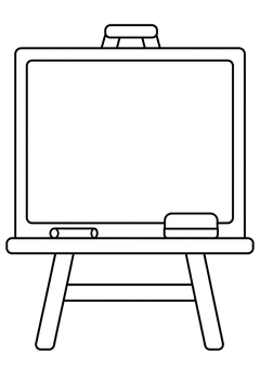 Blank Chalkboard line art
