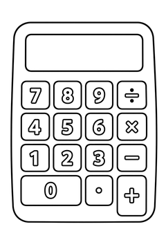 Calculator line art