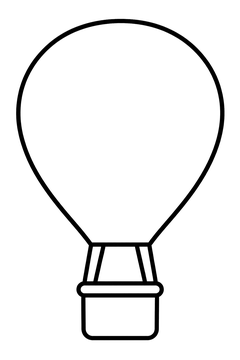 Simple Round Balloon line art