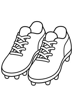Baseball Cleats line art