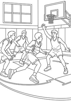 Two on Two line art