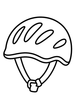Bicycle Helmet line art