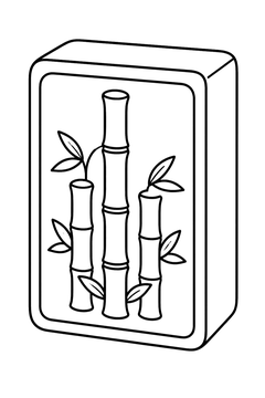Mahjong Tile line art
