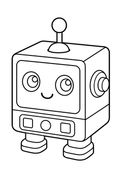 Pocket-Size Robot line art