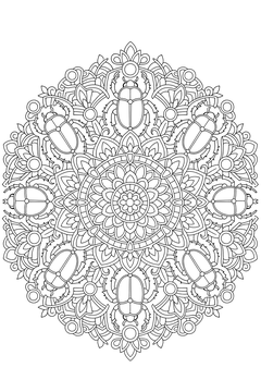 Scarab Wheel line art