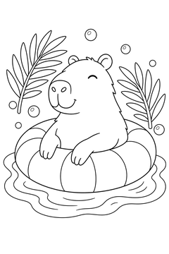 Rubber Ring Splash line art
