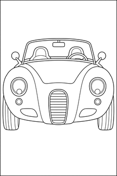 Roadster Front View line art