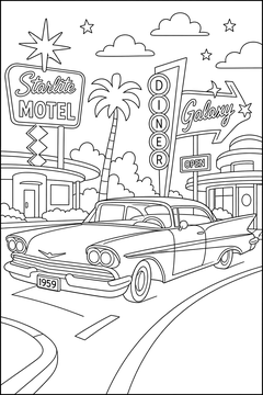 Long Finned 1959 Land Yacht line art