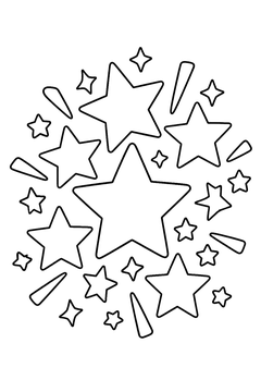 Star Cluster line art
