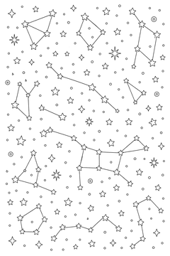 Star Map line art