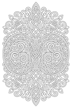 Double Spiral Knot line art