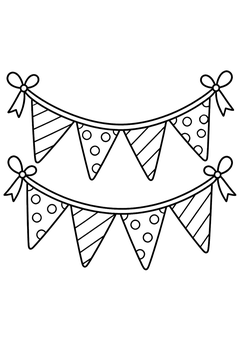 Fiesta Banner line art