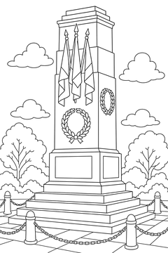 City Cenotaph line art