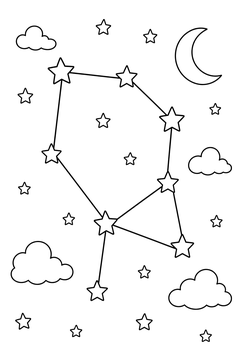Constellation Map line art