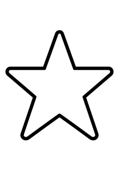 Single Five-Point Star line art
