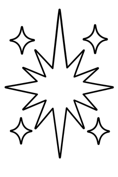 Sparkle Burst line art