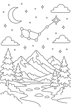The Little Dipper line art