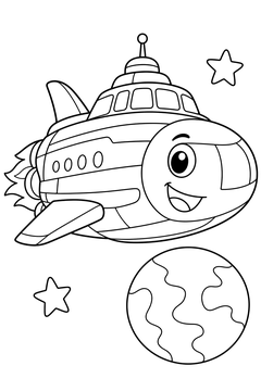 Big Space Cruiser line art