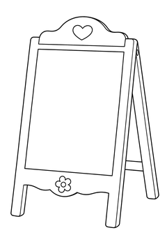 Blank Chalkboard Menu line art