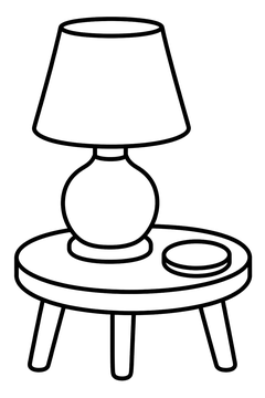 Table Lamp line art