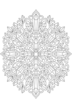 Crystal Mandala line art