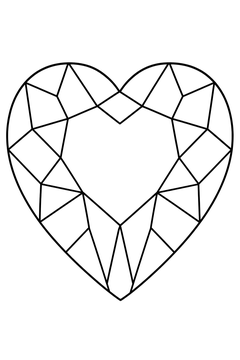 Gem Heart line art