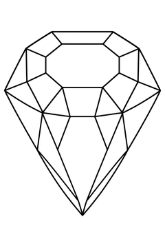 Gemstone line art