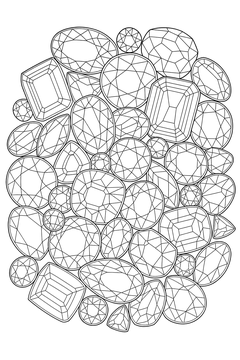 Treasure Gems line art
