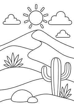 Sand Dune line art