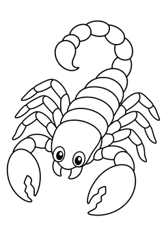 Scorpion line art