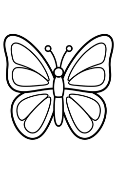 Monarch Butterfly line art