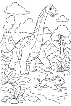 Brachiosaurus - Chase line art