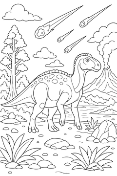 Maiasaura - Meteor line art