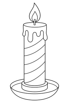 Candle line art