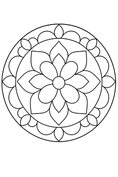 Simple Rangoli line art