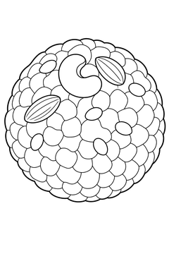 Single Laddu line art