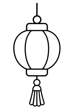 Little Hanging Lantern line art