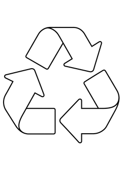 Recycling Arrows Symbol line art