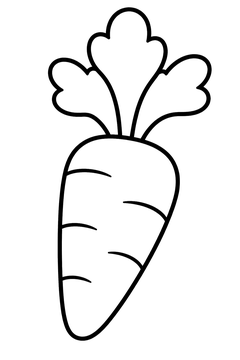 Single Carrot line art