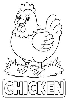 Chicken line art