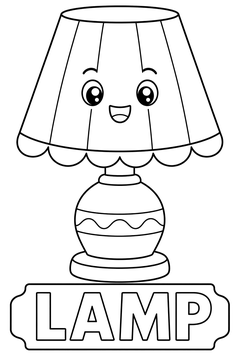 Lamp line art