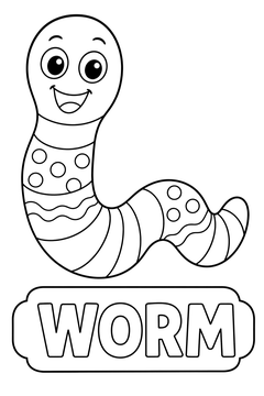 Worm line art