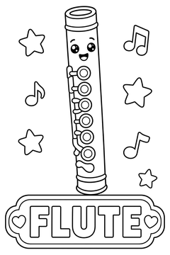 Flute line art